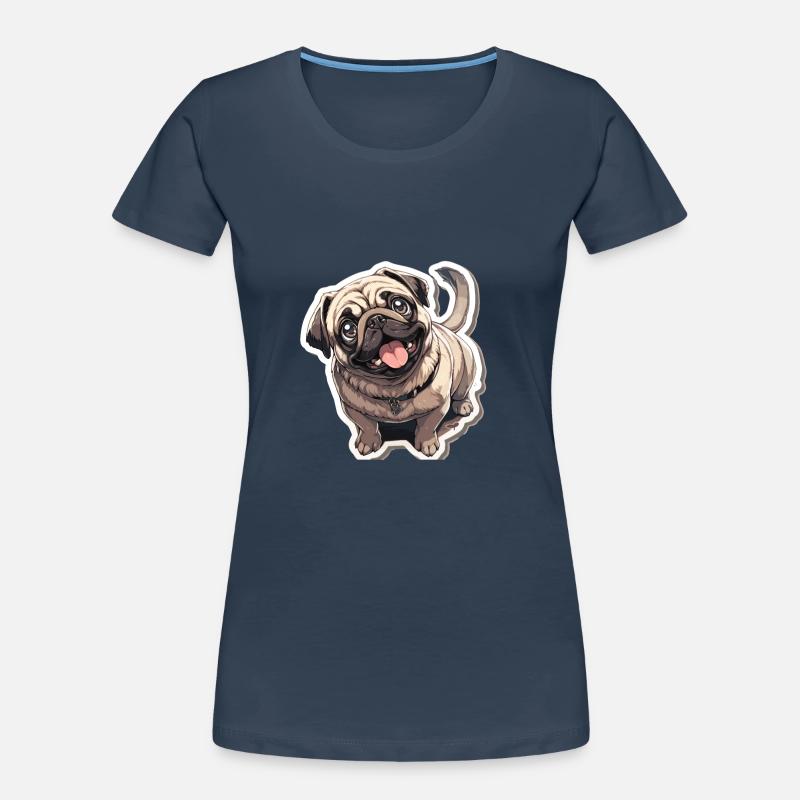 Mops Mops Hund Mops Sonnenbrille Mops Geschenk Frauen Premium Bio T-Shirt