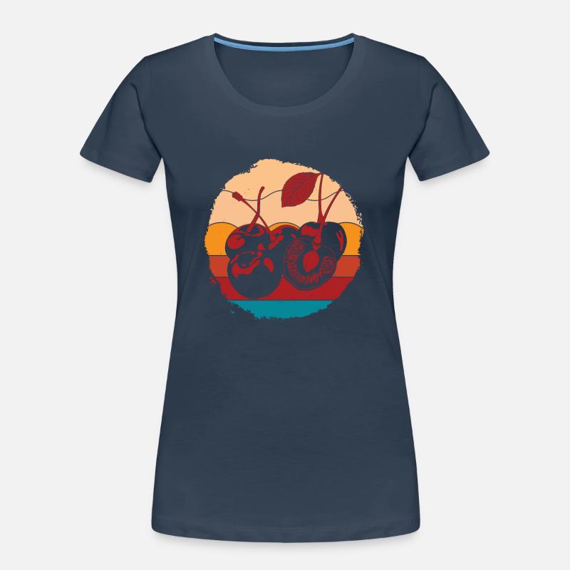 Retro Summer Fruit Cherry Lover Gift Cherry Women's Premium Organic T-Shirt