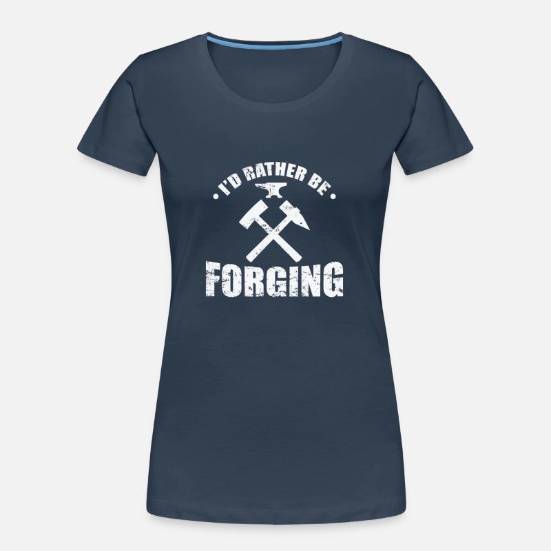 I'd rather be Forging Metallbauer Beruf Frauen Premium Bio T-Shirt