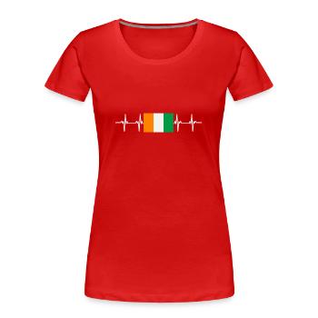 African Flag - Ivory Coast - Women's Premium Organic T-Shirt - navy - Front - Mia (176cm)