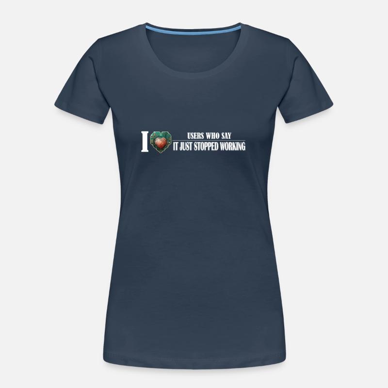 Techie's Tender Love: When Users Keep You Guessing Women's Premium Organic T-Shirt