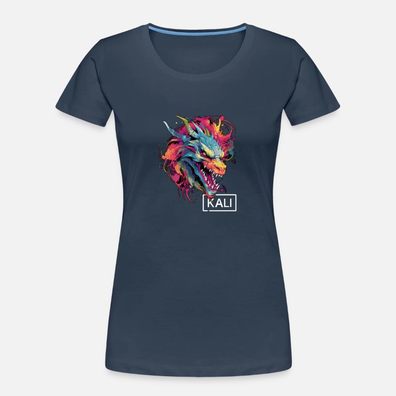 Kali Linux Dragon Design coloré pour DevOps et T-shirt bio Premium Femme