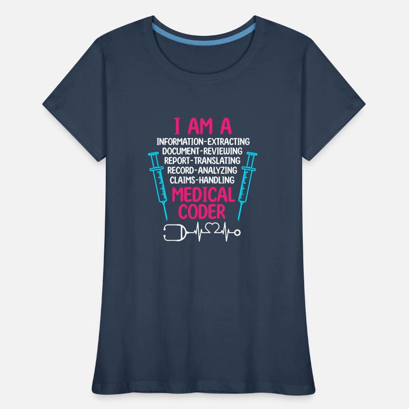 Medical Coder Coding Specialist Women's Premium Organic T-Shirt