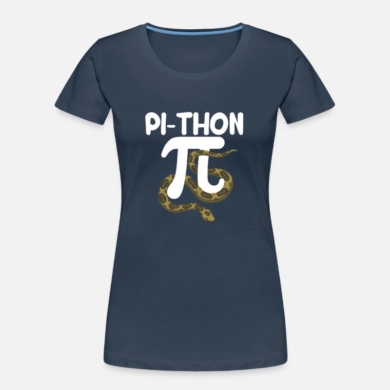 Pi-Thon Drôle Pi Jour Python Serpent Math T-shirt bio Premium Femme