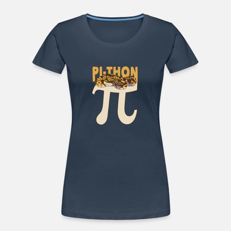 Pi-Thon Drôle Pi Jour Python Serpent Math T-shirt bio Premium Femme