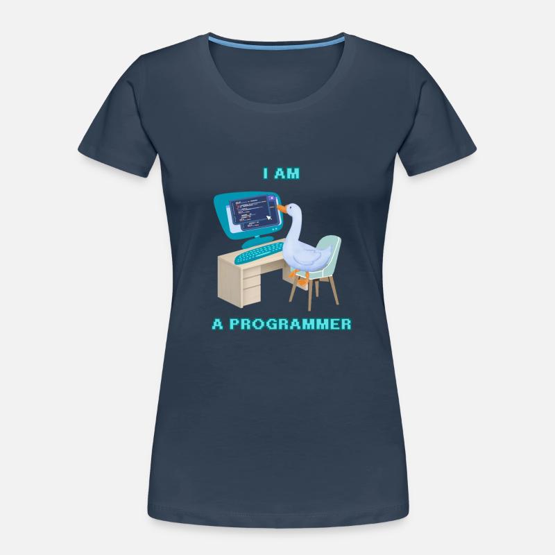 A Programmer Duck, a Fun Design for Programmers Women's Premium Organic T-Shirt