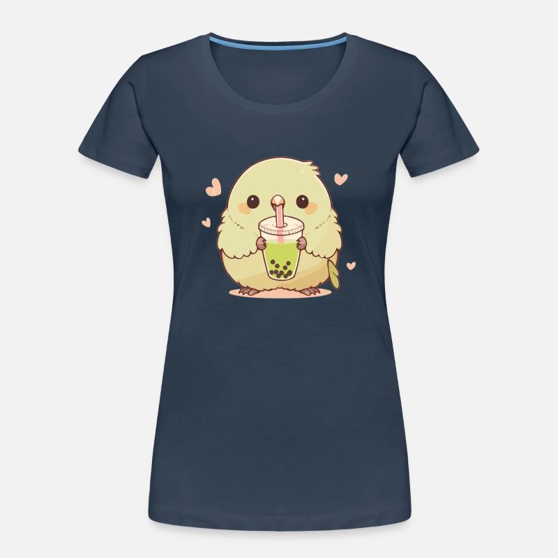 Inséparable kawaii boit Boba Bubble Tea Chibi T-shirt bio Premium Femme