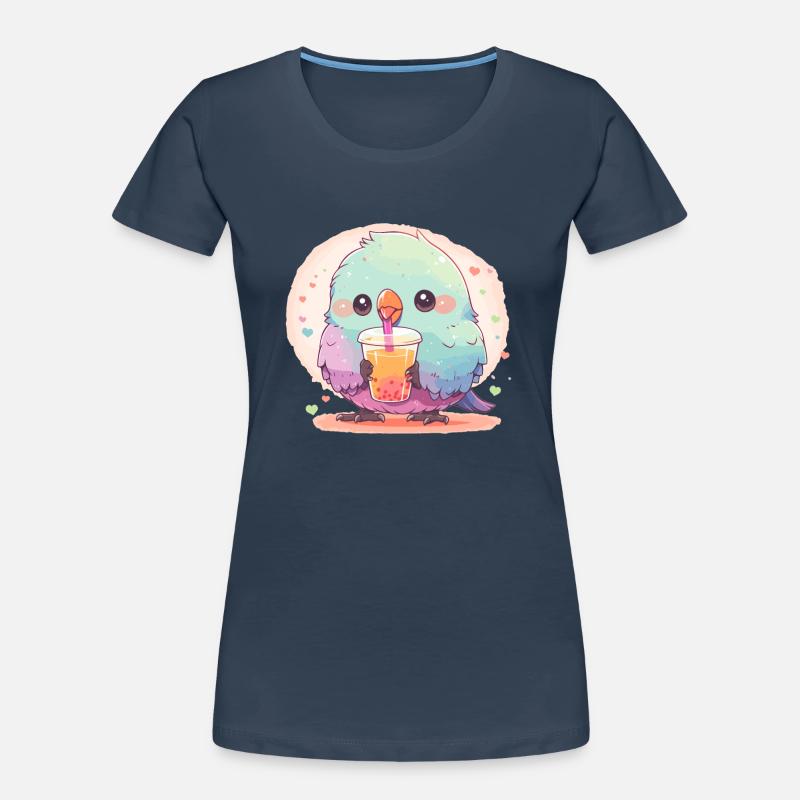 Inséparable kawaii boit Boba Bubble Tea Chibi T-shirt bio Premium Femme