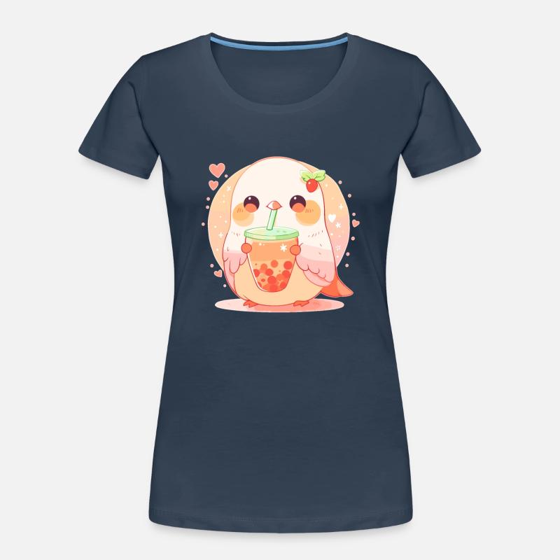 Inséparable kawaii boit Boba Bubble Tea Chibi T-shirt bio Premium Femme