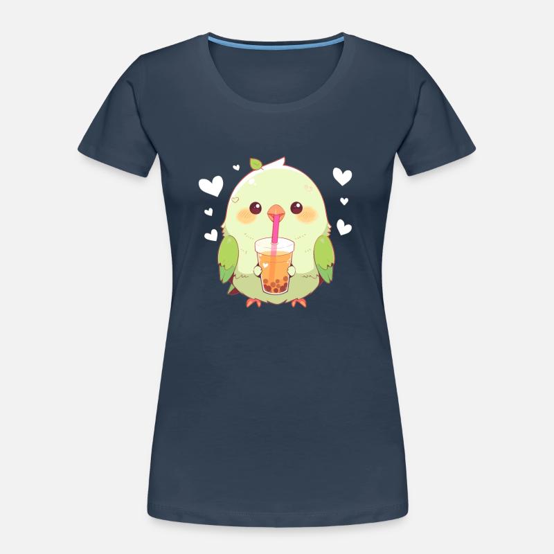 Inséparable kawaii boit Boba Bubble Tea Chibi T-shirt bio Premium Femme