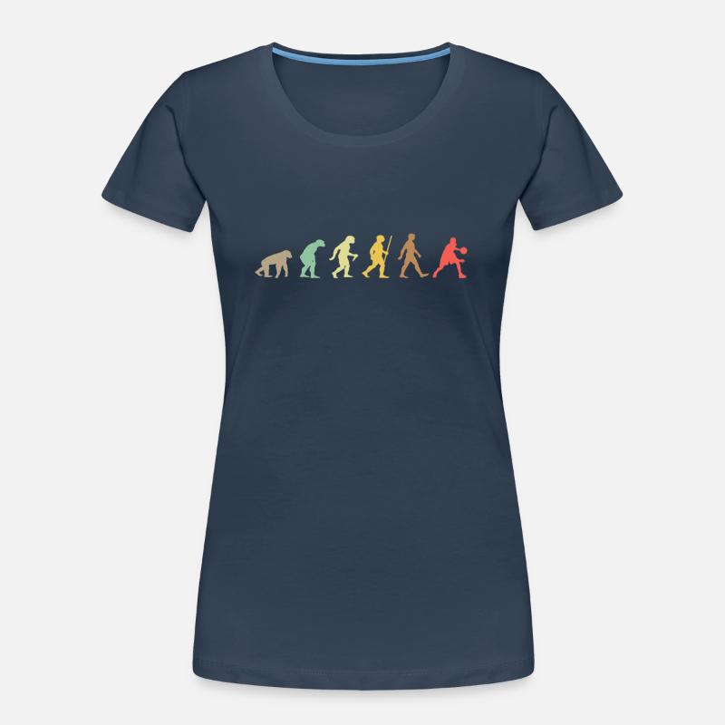 Golf Retro Golfer Evolution Lustiges Golfen Frauen Premium Bio T-Shirt