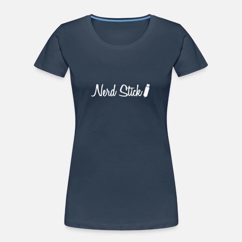 Nerd Stick Clé USB module de mémoire rétro T-shirt bio Premium Femme