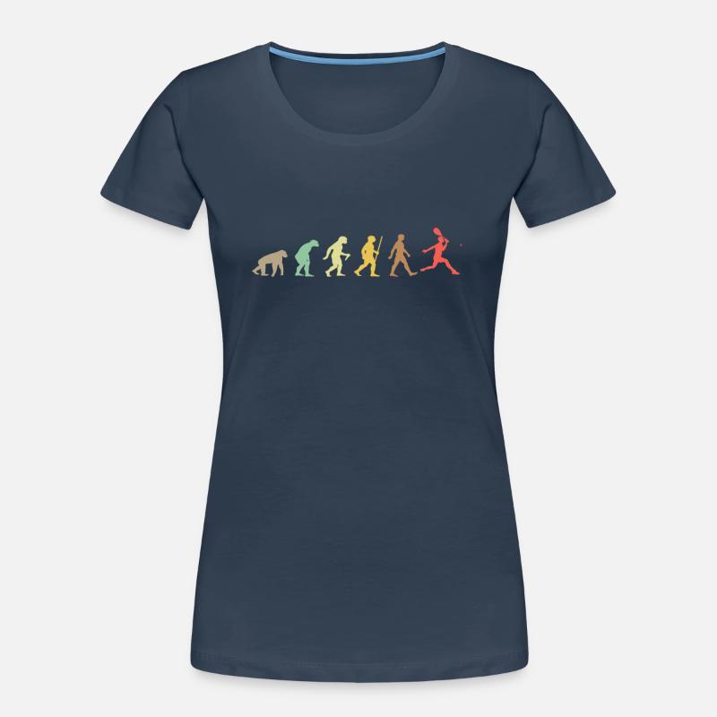 Vintage Squash Retro Squash Schläger Evolution Frauen Premium Bio T-Shirt