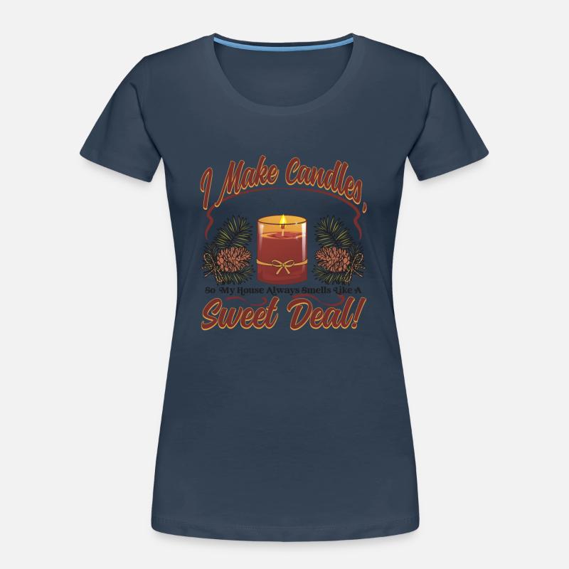 odeur de bougie à la maison T-shirt bio Premium Femme