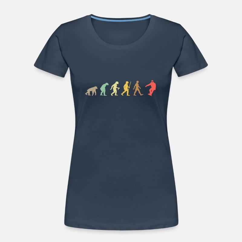 Snowboarden Retro Snowboard Evolution Snowboarder Frauen Premium Bio T-Shirt