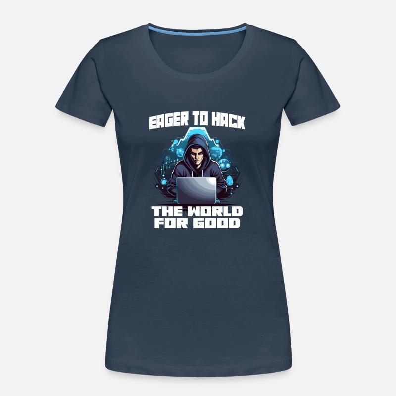 Ethical Hacking Analyst Ethical Cyber Security Frauen Premium Bio T-Shirt