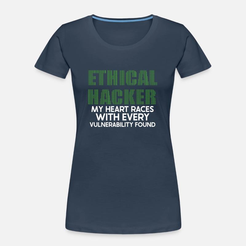Ethical Hacking Analyst Ethical Cyber Security Frauen Premium Bio T-Shirt