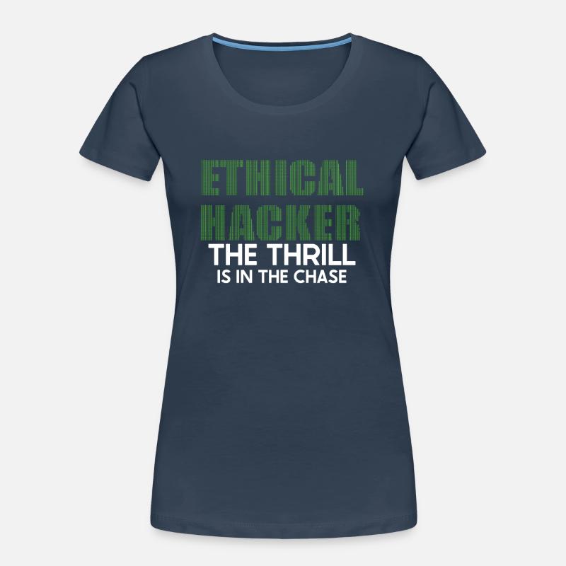 Ethical Hacking Analyst Ethical Cyber Security Frauen Premium Bio T-Shirt