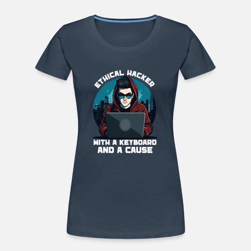 Ethical Hacking Analyst Ethical Cyber Security Frauen Premium Bio T-Shirt