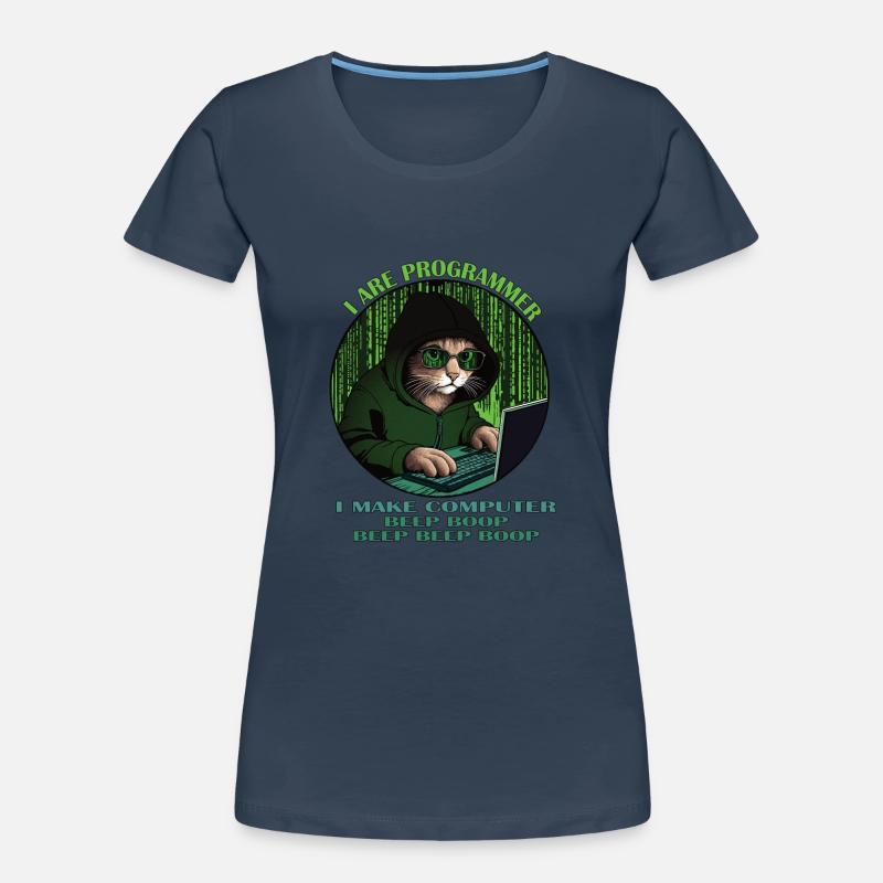 I are programmer, green, programming cat Women's Premium Organic T-Shirt