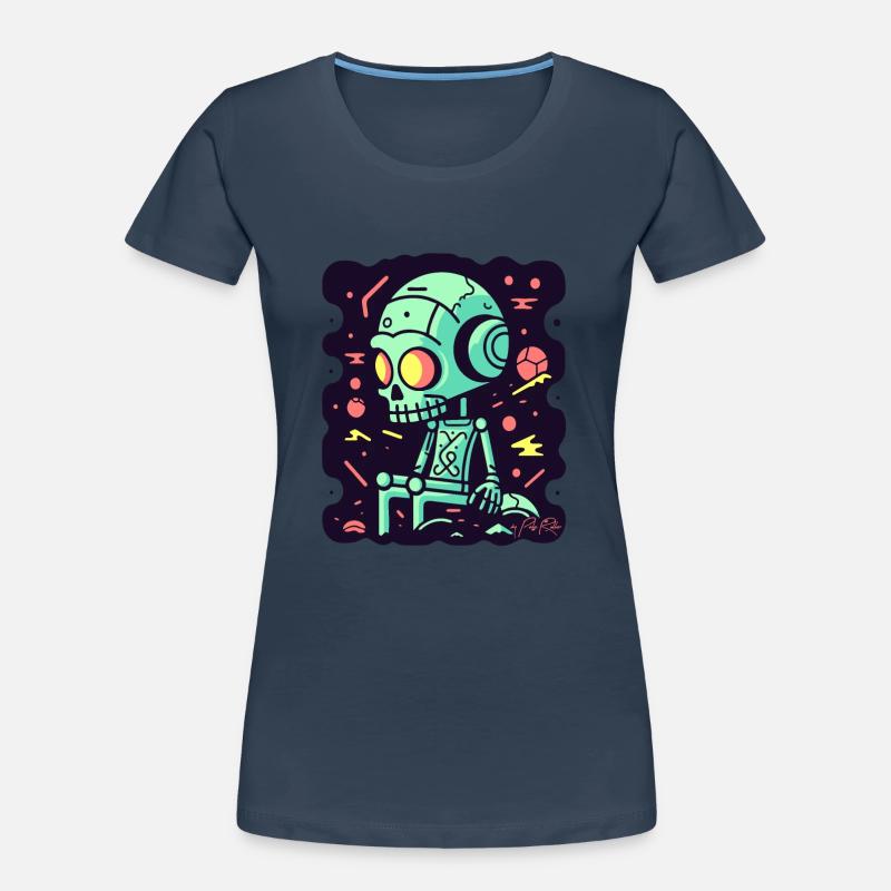 Robots de dessins animés dans l’espace : repenser T-shirt bio Premium Femme