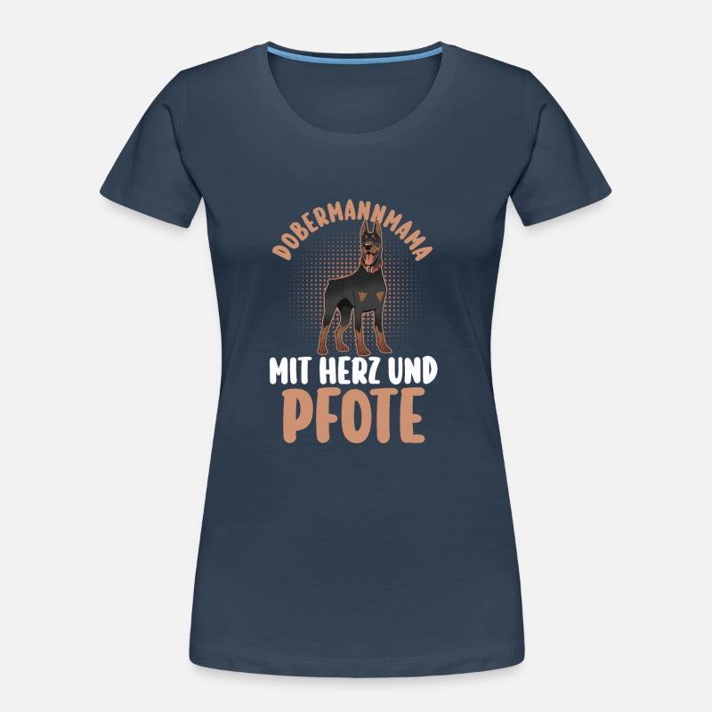 Hund Dobermannmama Hundemama Mutter Dobermann Frauen Premium Bio T-Shirt