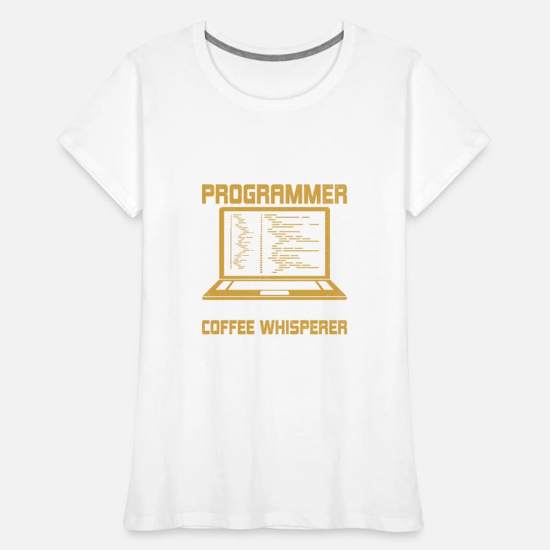 Kaffee-Codierung Programmierer Programmierer Entwickler Nerd Coff Frauen Premium Bio T-Shirt