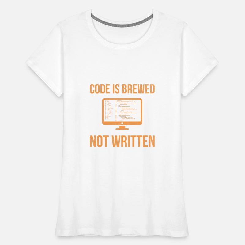Kaffee-Codierung Programmierer Programmierer Entwickler Nerd Coff Frauen Premium Bio T-Shirt