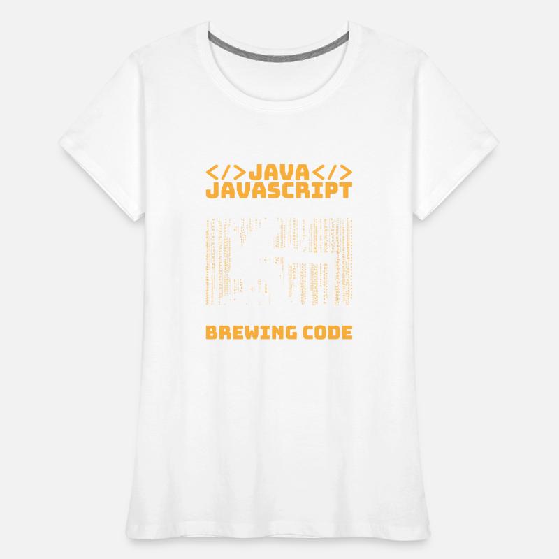 Kaffee-Codierung Programmierer Programmierer Entwickler Nerd Coff Frauen Premium Bio T-Shirt