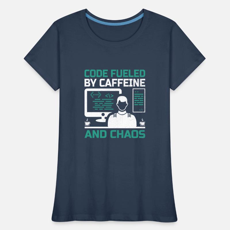 Kaffee-Codierung Programmierer Programmierer Entwickler Nerd Coff Frauen Premium Bio T-Shirt