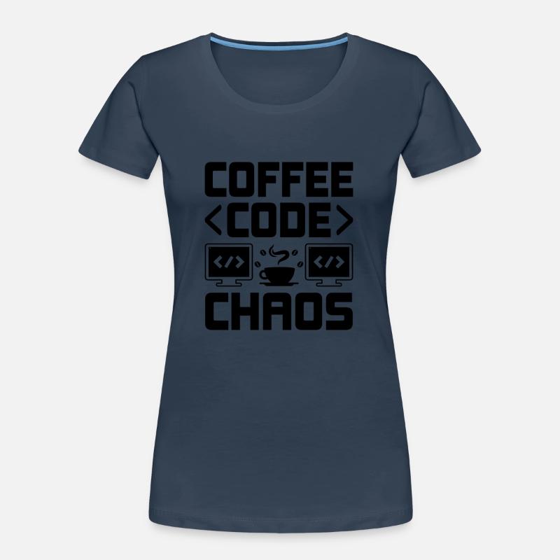 Café Codage Programmeur Codeur Développeur Nerd Coff T-shirt bio Premium Femme