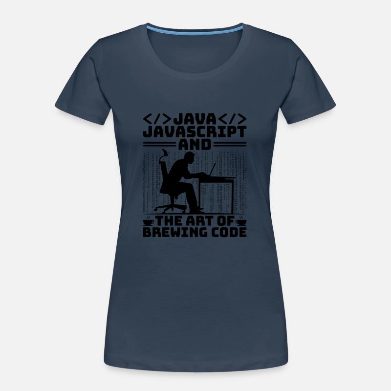 Coffee Coding Programmer Coder Developer Nerd Coff Women's Premium Organic T-Shirt