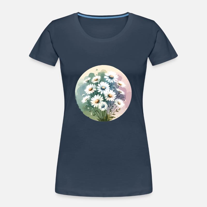 Gänseblümchen gezeichnet Frauen Premium Bio T-Shirt