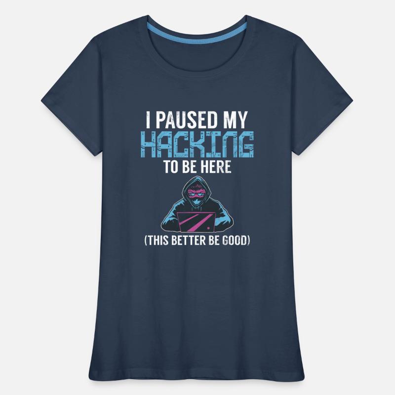 Cyber security hacker hacking Women's Premium Organic T-Shirt