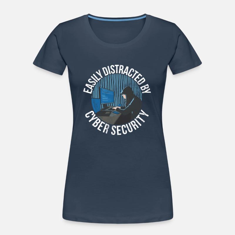 Cyber security hacker hacking Women's Premium Organic T-Shirt