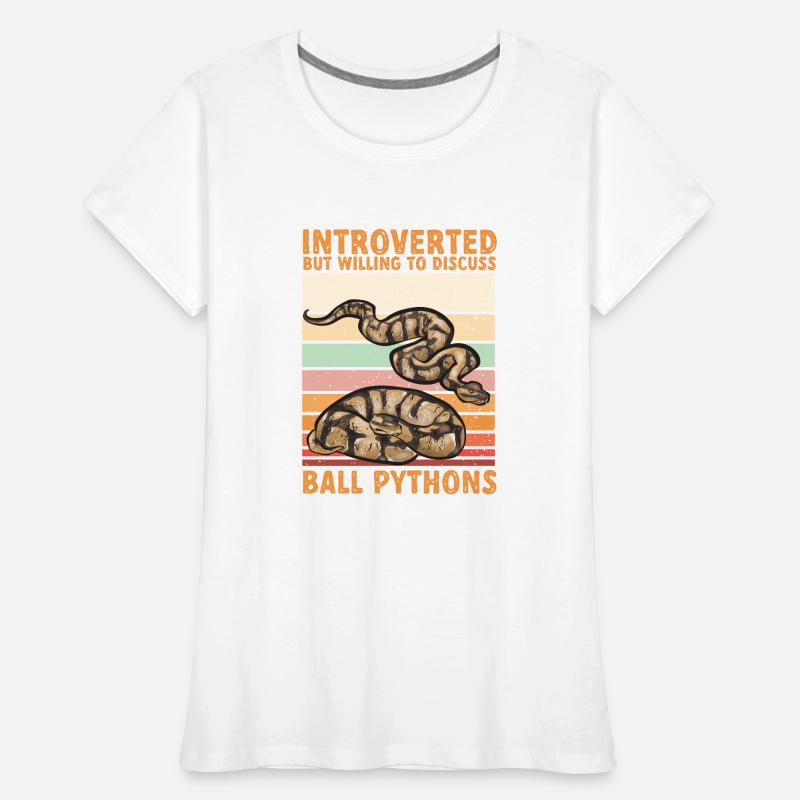 Ball Python Schlange Königspython Frauen Premium Bio T-Shirt