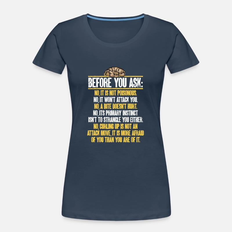 Ball Python Snake King Python Women's Premium Organic T-Shirt