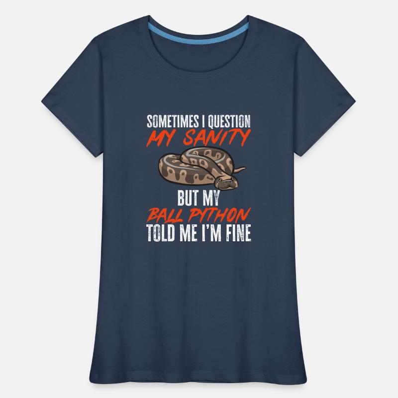 Ball Python Schlange Königspython Frauen Premium Bio T-Shirt