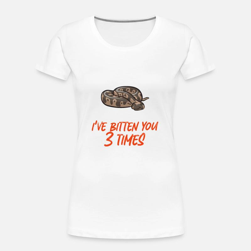 Ball Python Schlange Königspython - Frauen Premium Bio T-Shirt - Weiß