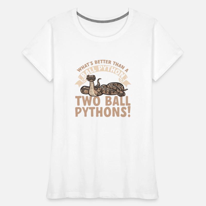 Ball Python Schlange Königspython Frauen Premium Bio T-Shirt