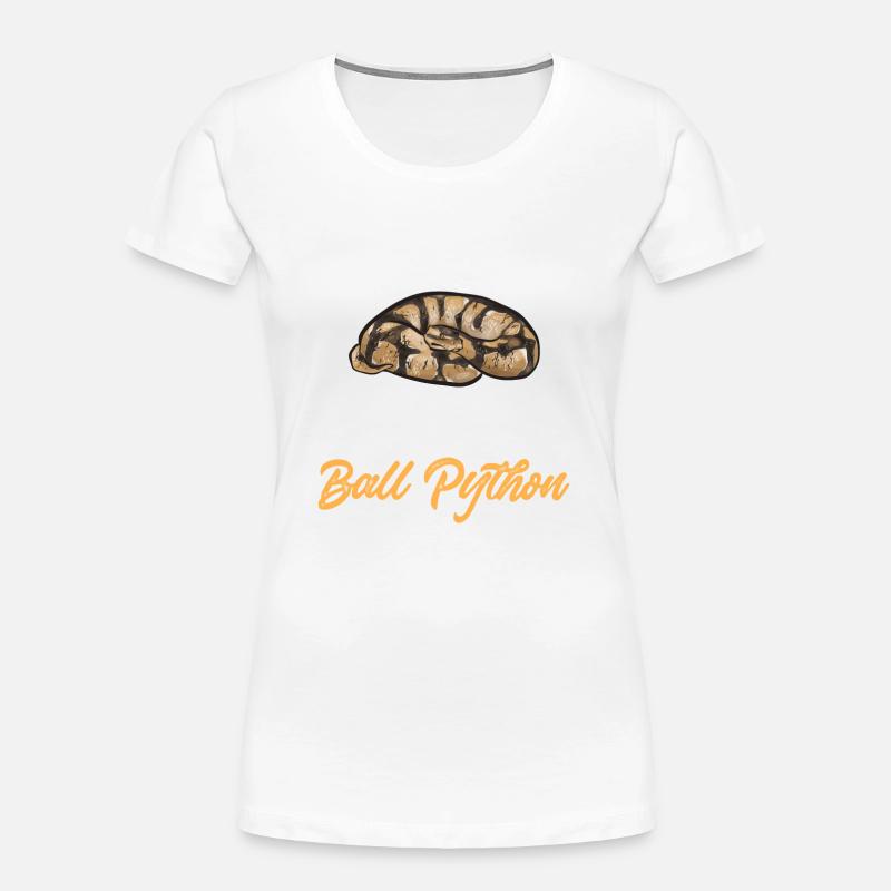 Ball Python Snake King Python - Women's Premium Organic T-Shirt - white
