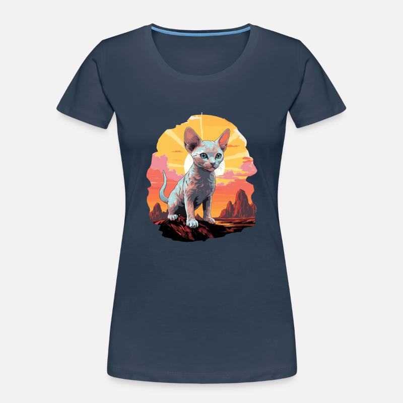 Devon Rex Kätzchen Devon Rex Katze Frauen Premium Bio T-Shirt