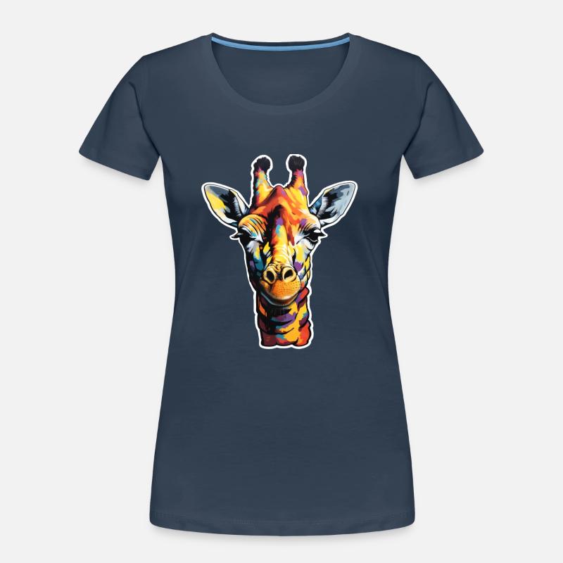 Giraffe head psychedelic Women's Premium Organic T-Shirt