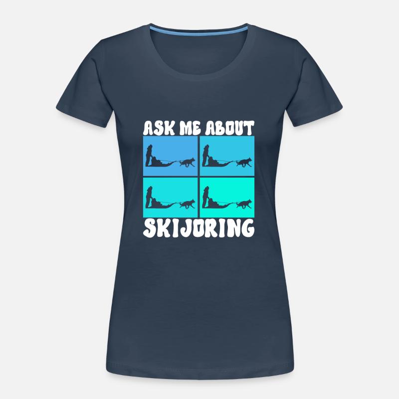 Schlittenfahren Schlittenhunde Frauen Premium Bio T-Shirt