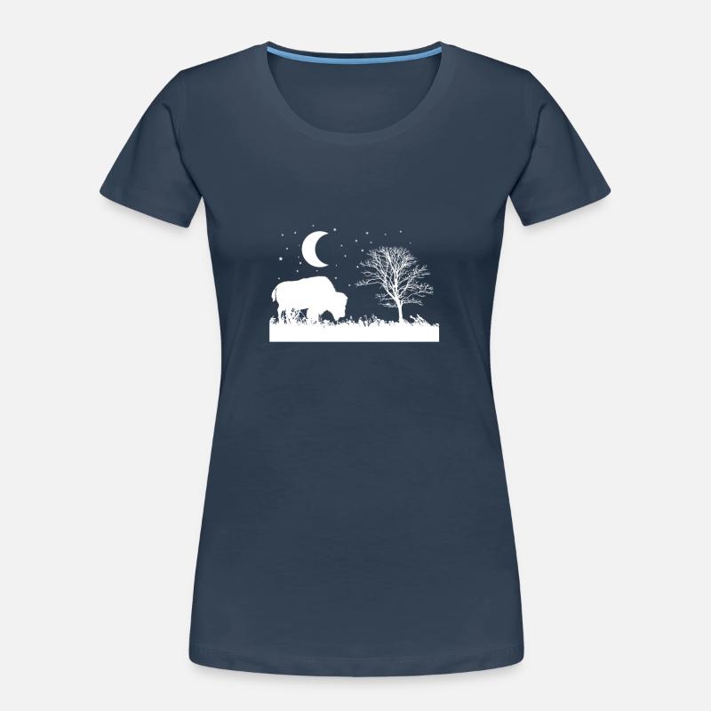 Bison Eats Grass Animal Women's Premium Organic T-Shirt