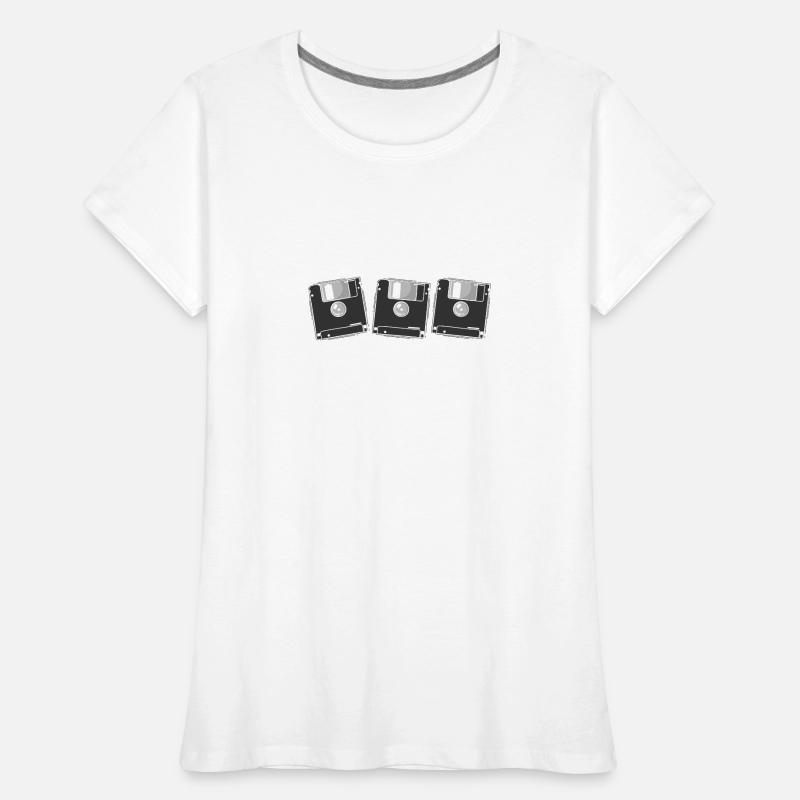 Retrospeichermodule Disketten Frauen Premium Bio T-Shirt