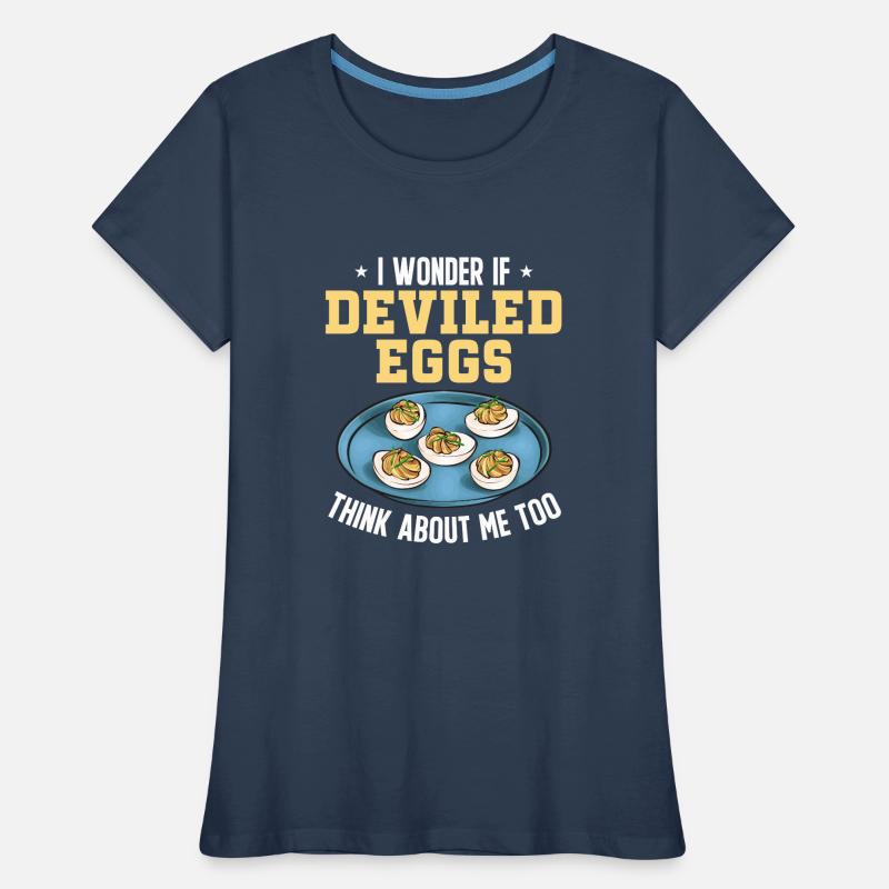 Gefüllte Eier Deviled Eggs Frauen Premium Bio T-Shirt