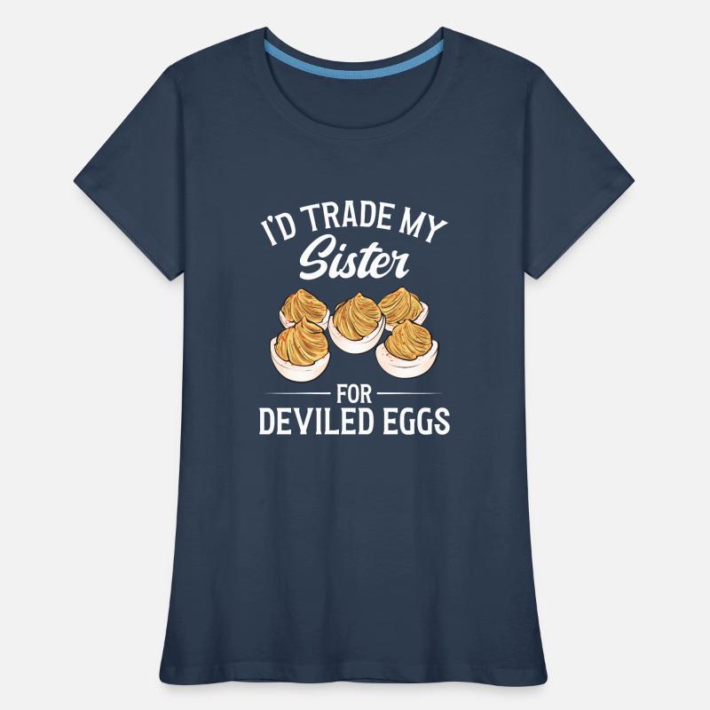 Gefüllte Eier Deviled Eggs Frauen Premium Bio T-Shirt