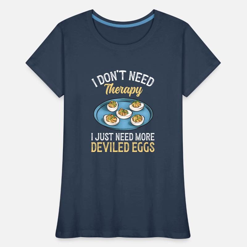 Gefüllte Eier Deviled Eggs Frauen Premium Bio T-Shirt