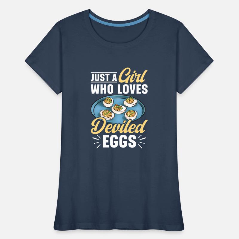 Gefüllte Eier Deviled Eggs Frauen Premium Bio T-Shirt